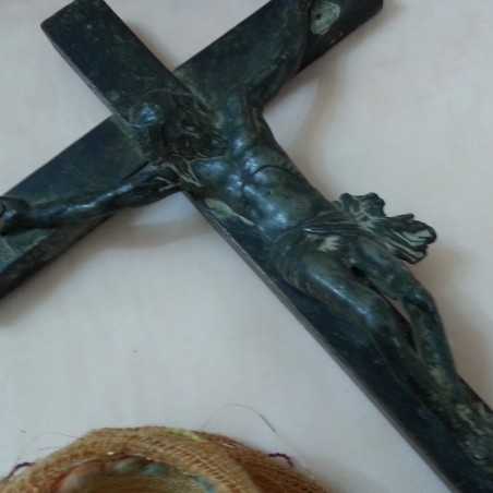 Crucifijo Antiguo En Madera Y Bronce A Os Old Crucifix