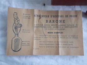 Inhalador antiguo. Años 30. Origen francés.