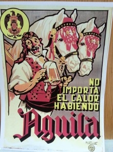 Antiguas fotocopias cerveza El Aguila