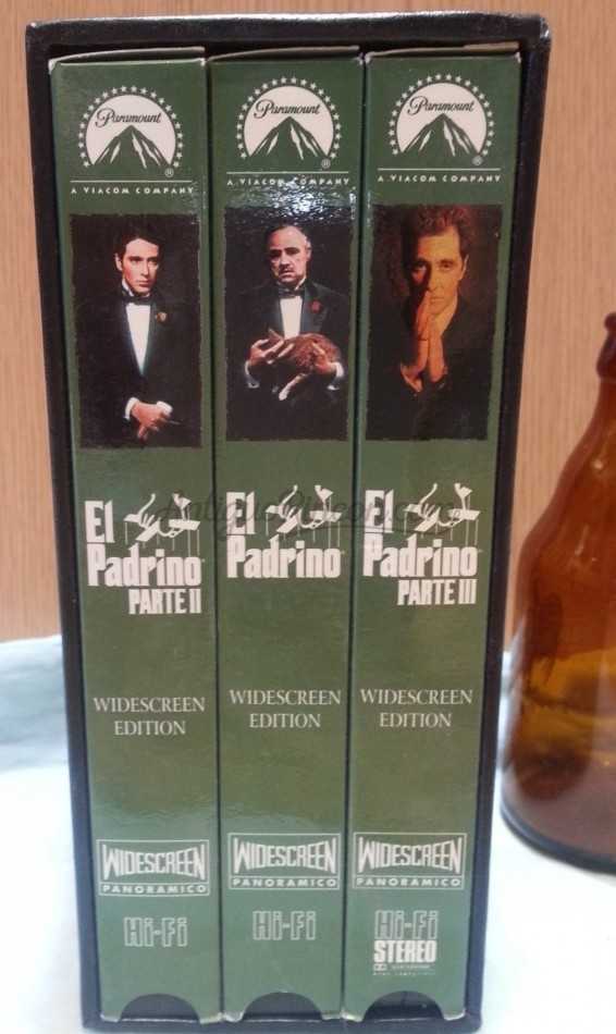 Cintas de video VHS. Trilogía EL PADRINO. 3 Uds.