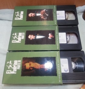 Cintas de video VHS. Trilogía EL PADRINO. 3 Uds.