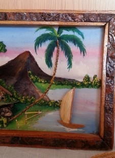  maqueta representando paisaje caribeño.