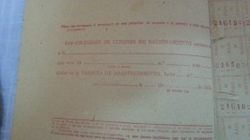 Cartilla de racionamiento. Año 1952. Buen estado general.