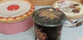 Latas de galletas para decoración. Tres unidades. Vacías.