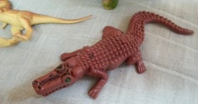 Dinosaurios de juguete. Fabricados en plástico y goma.