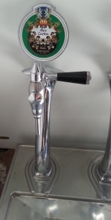 Grifo de Cerveza triple en bronce blanco. Reutilizable. Marcas