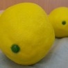 Limones. Imitación alimentos. Seis unidades.