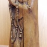 Virgen María. Escultura en barro. Años 40. Origen belga. 53 cm de alto.