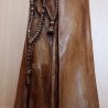 Virgen María. Escultura en barro. Años 40. Origen belga. 53 cm de alto.